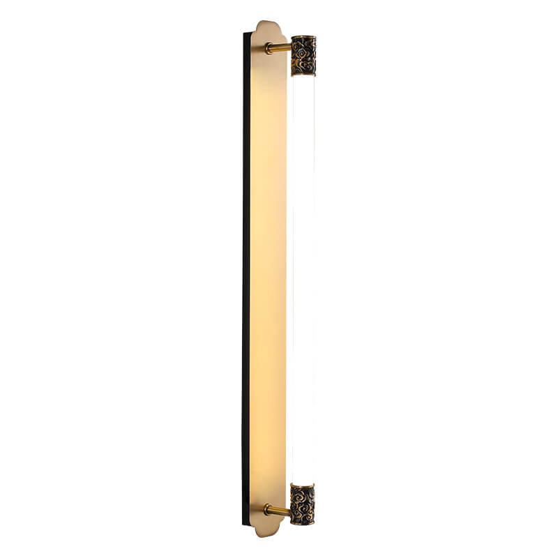 Modern Minimalist All Copper Straight Strip LED Wall Sconce Lamp