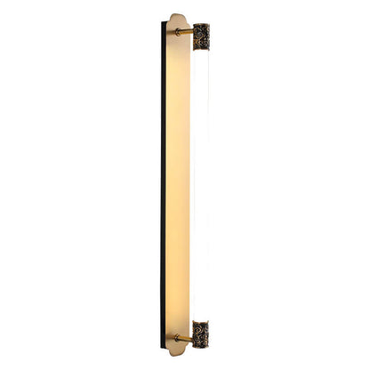 Modern Minimalist All Copper Straight Strip LED Wall Sconce Lamp