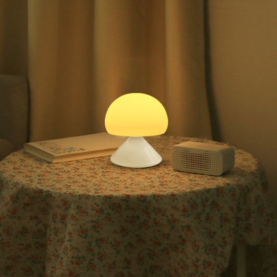 Creative Intelligent Silicone Round Mushroom LED Night Light Table Lamp