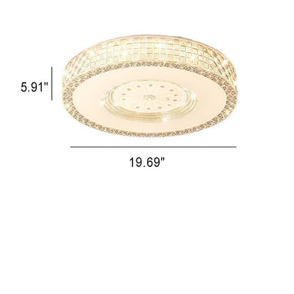 Light Luxury Round Acrylic Starlight LED Flush Mount Ceiling Light