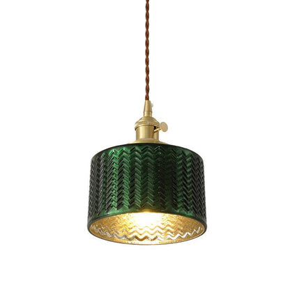 Nordic Vintage Green Brass Glass 1/2/3 Light Island Light Chandelier