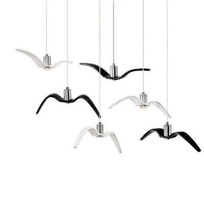 Nordic Creative Personality Wrought Iron Seagull LED Pendant Light