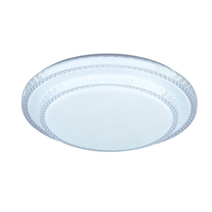 Modern Simple Round Thin Double Crystal LED Flush Mount Ceiling Light