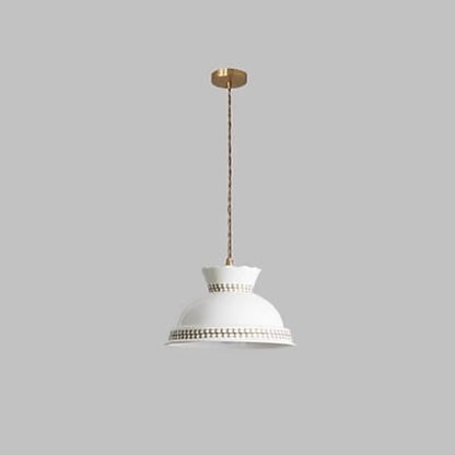 Modern Simplicity Ceramic Bowl Shape 1-Light Pendant Light For Living Room