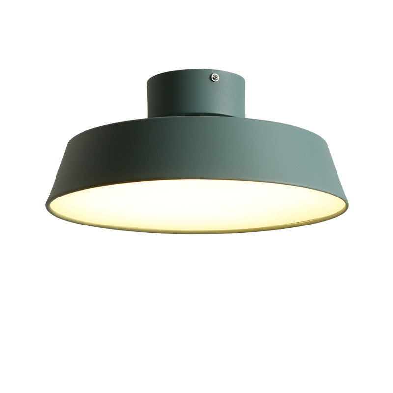 Nordic Minimalist Round Pot Iron LED Flush Mount Ceiling Light