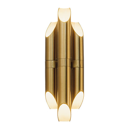 Modern Luxury Cylindrical Iron Shade 3-Light Wall Sconce Lamp For Living Room