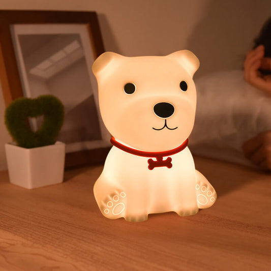 Creative Cute Puppy Silicone USB Night Light LED Table Lamp
