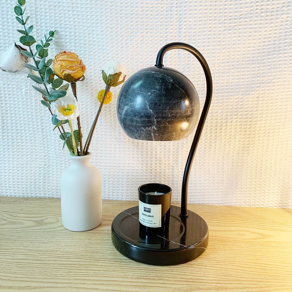 Japanese Style Creative Glass Spherical 1-Light Melting Wax Table Lamp