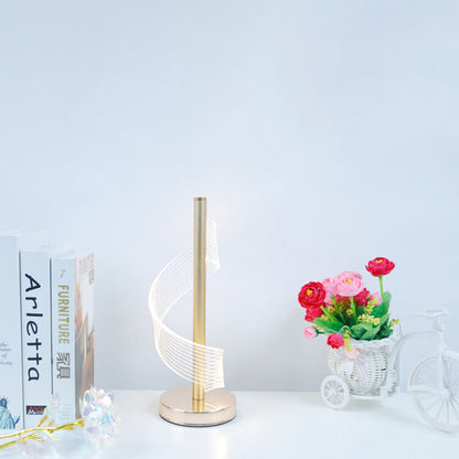 Modern Light Luxury Acrylic Curve LED Table Lamp