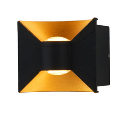 Contemporary Simplicity Waterproof Aluminum Square LED Wall Sconce Lamp For Outdoor Patio