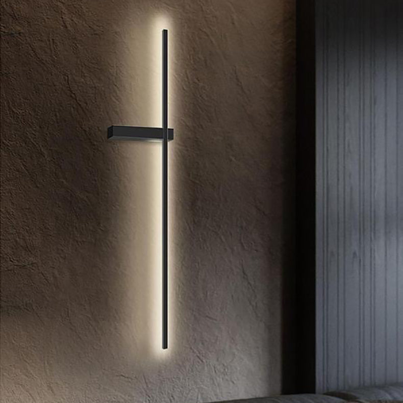 مصباح حائط LED بتصميم عصري بسيط من الحديد والألومنيوم والسيليكا لغرفة النوم 