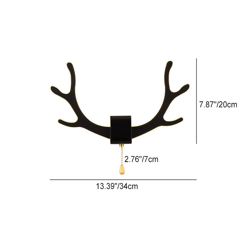Contemporary Creative Antler Iron Acrylic LED Wall Sconce Lamp For Bedroom