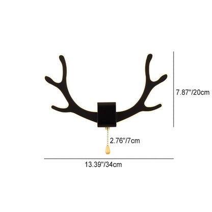 Contemporary Creative Antler Iron Acrylic LED Wall Sconce Lamp For Bedroom