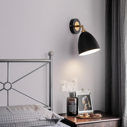 Nordic Simple Iron Traditional Shape Shade 1-Light Wall Sconce Lamp