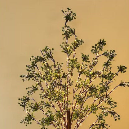 Modern Art Deco Waterproof Copper PP Tree USB LED Standing Floor Lamp For Bedroom