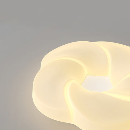 Modern Minimalist PE Cookie Cloud Shape Iron LED Flush Mount Ceiling Light For Bedroom