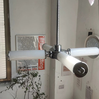 Industrial Stainless Steel Branch Design 4-Light LED Chandelier