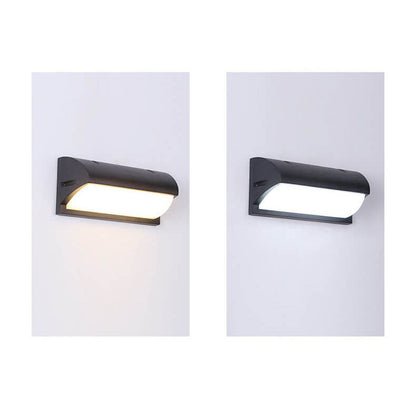 Modern Simple Geometry Outdoor Waterproof Sensor LED Wall Sconce Lamp
