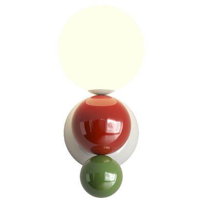 Modern Cream Style Children's Wrought Iron Sphere 1-Light Wall Sconce Lamp