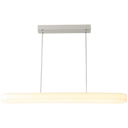 Modern Minimalist One-Shaped Long Strip Acrylic Shade Iron LED Island Light Pendant Light For Dining Room