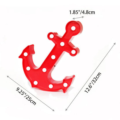 Scandinavian Modern Boat Anchor ABS Battery LED Wall Sconce Lamp