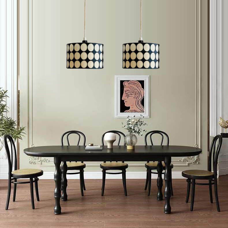 European Vintage Minimalist Iron Leather 1-Light Pendant Light