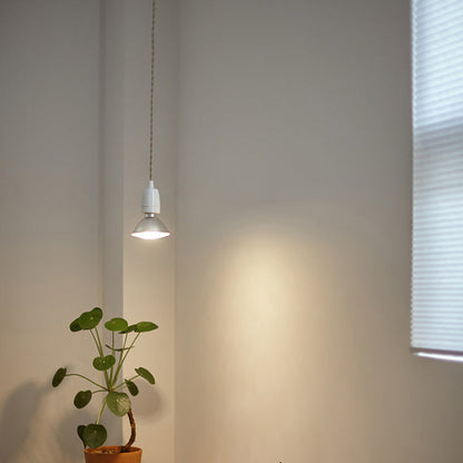 Contemporary Industrial Aluminum Cone Shade Ceramic Head 1-Light Pendant Light For Living Room