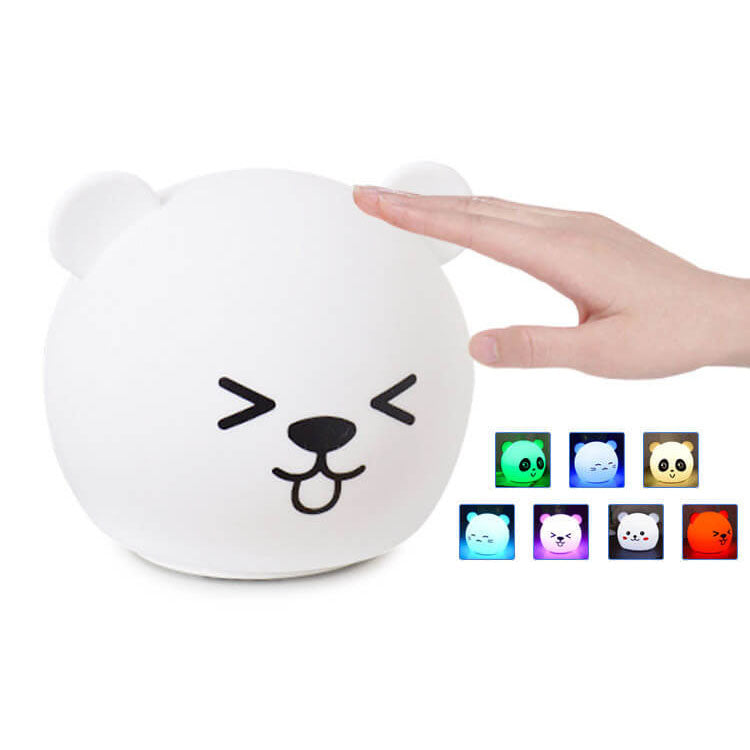 Cartoon Animal Colorful Silicone LED Night Light Table Lamp