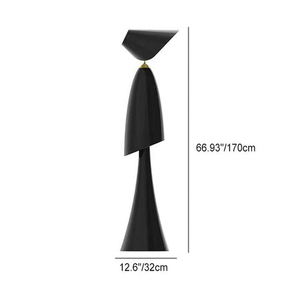 Modern Minimalist Human-Shaped Iron Glass 1-Light Standing Floor Lamp