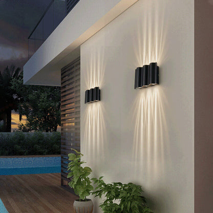 Modern Wave Aluminum Waterproof LED Outdoor Wall Sconce Lamp