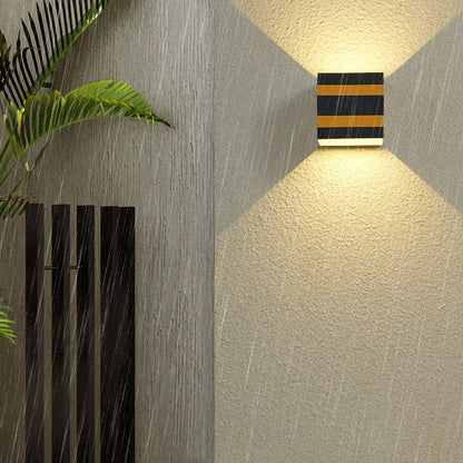 Outdoor Minimalist Square Cube Aluminum Waterproof LED Wall Sconce Lamp