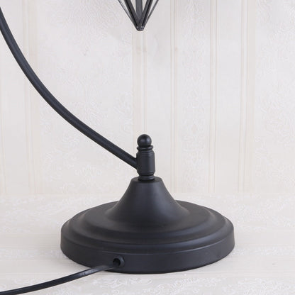 Contemporary Creative Pentagram Iron Glass 1-Light Table Lamp For Bedroom