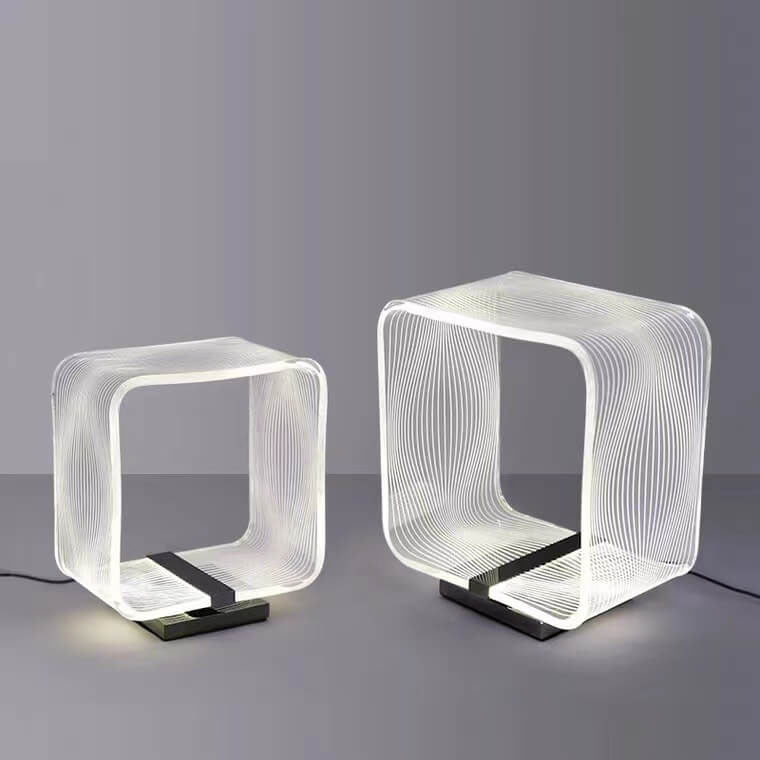 Nordic Square Ring Acrylic LED Decorative Table Lamp