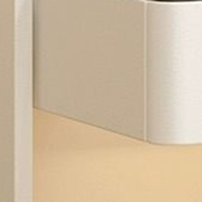 Contemporary Luxury Rectangular Rock Slab Solid Wood Microfiber Leather Nightstand 2-Drawer For Bedroom