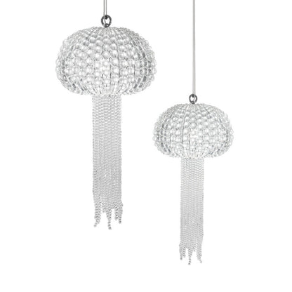 Modern Light Luxury Glass Jellyfish Shape 1-Light Pendant Light
