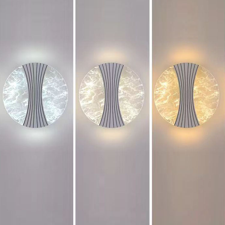 Modern Minimalist Round Diamond Hardware Acrylic LED Wall Sconce Lamp For Bedroom