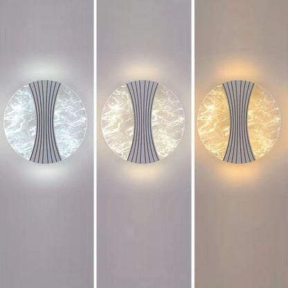 Modern Minimalist Round Diamond Hardware Acrylic LED Wall Sconce Lamp For Bedroom