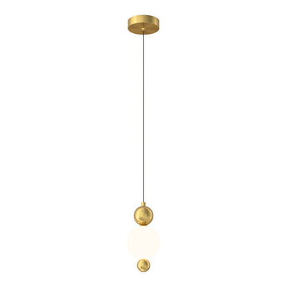 Minimalist Light Luxury Glass Ball String Copper LED Pendant Light