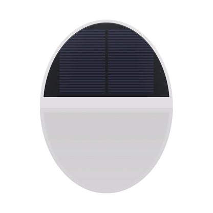 Solar Outdoor Waterproof Round Flat Body Radar Sensor LED Wall Sconce Lamp
