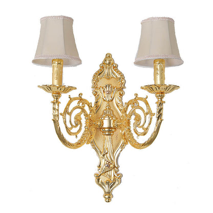 European Candlestick Shape Crystal 3-Light Wall Sconce Lamp