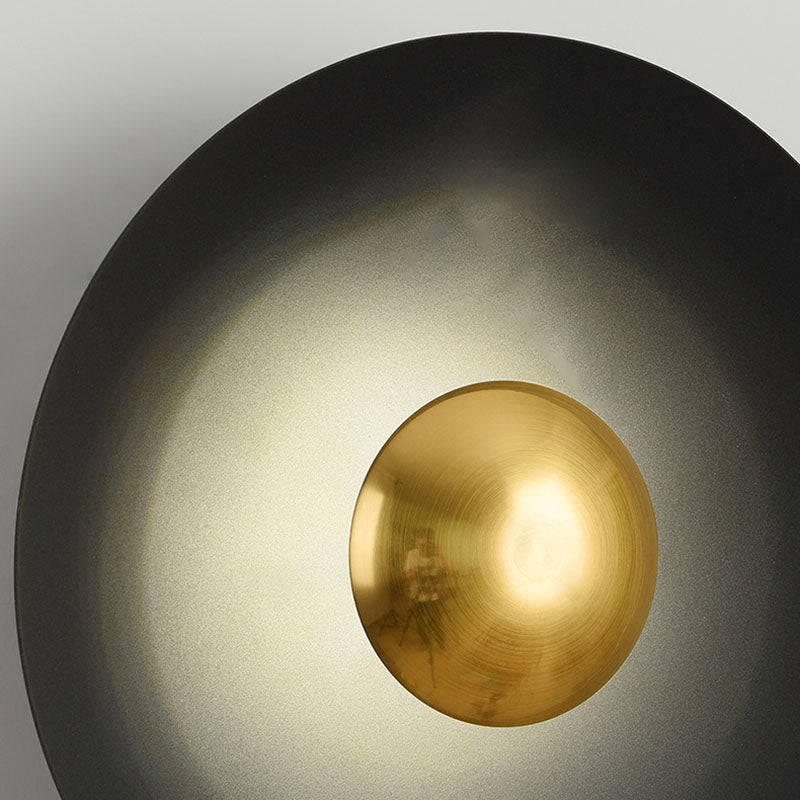 Contemporary Creative Macaron Flying Saucer Hardware LED Wall Sconce Lamp For Bedroom