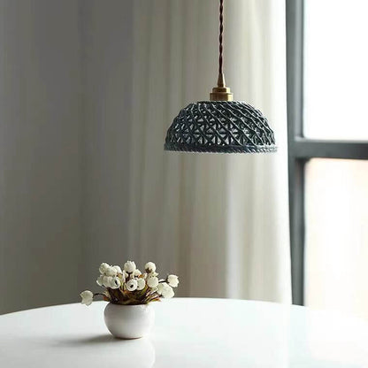Vintage Ceramic Lattice Design 1 - Light Pendant Light