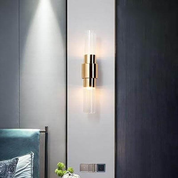Modern Iron Glass 1/2-Light Wall Sconce Lamp