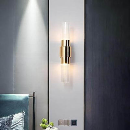 Modern Iron Glass 1/2-Light Wall Sconce Lamp