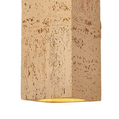 Retro Wabi-sabi Square Column Hand Sculpted LED Wall Sconce Lamp
