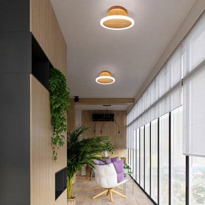 مصباح سقف LED بيضاوي الشكل بتصميم عصري بسيط مع قاعدة شبه مستوية 