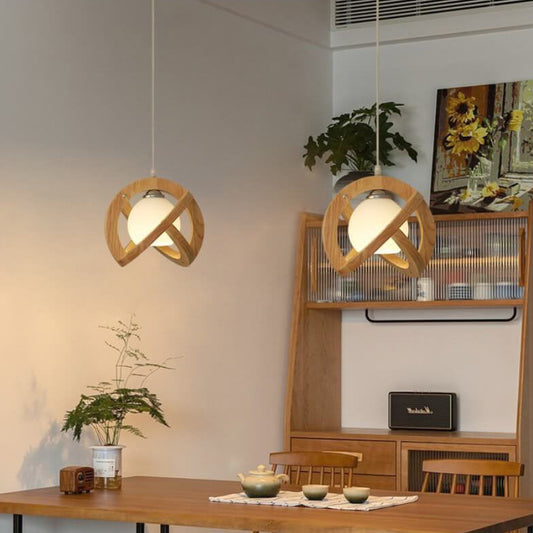 Japanese Wabi-sabi Log 1-Light Pendant Light