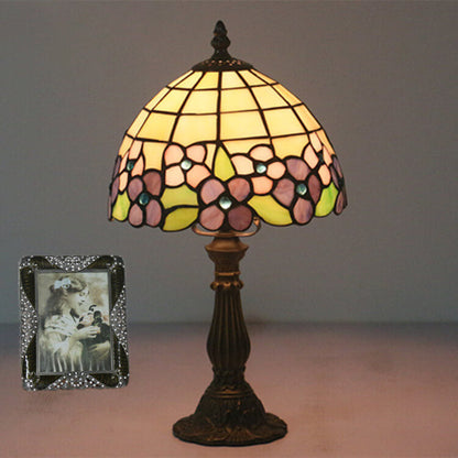 Creative Retro Tiffany Glass Shade 1-Light Table Lamp