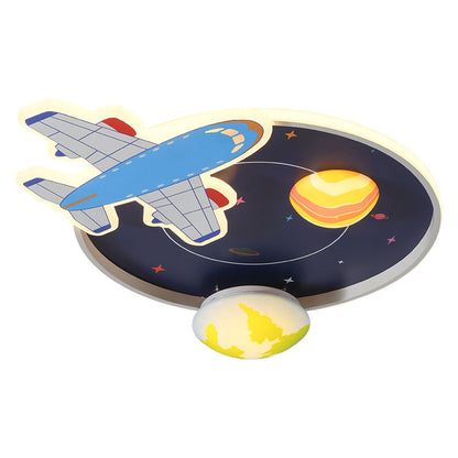 Cartoon Creative Aircraft Space LED Kids Flush Mount Ceiling Light