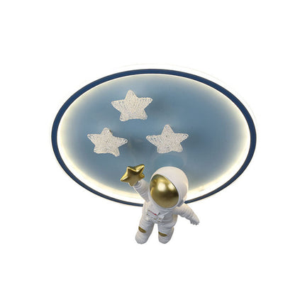 Modern Creative Planet Astronaut LED Flush Mount Lighting